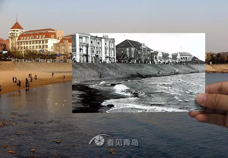 暖心带上老照片在青岛的街头走一走就穿越了百年时光动图