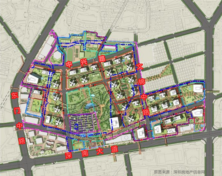 湖贝旧改的具体范围为"南侧为深南大道,北侧为现状中兴路,东侧为文锦