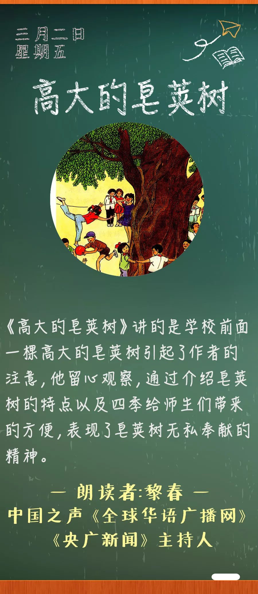 《高大的皂荚树》丨那些年,我们一起读过的课文