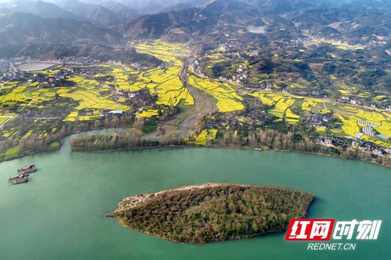 航拍高庙遗址所在地.杨锡建 摄