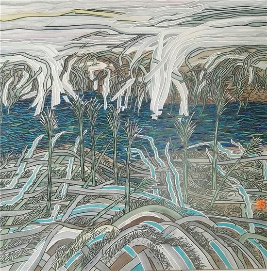 2x1.2米,作品名称:山水