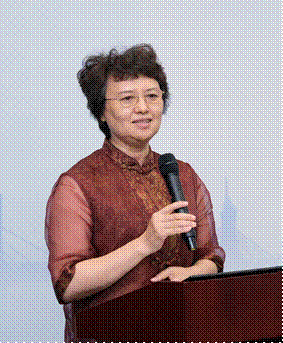 (▲通州区商务局党组书记、局长李霞发言)