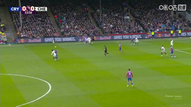 半场结束，凭借埃斯特旺的半场奔袭单刀，切尔西客场1球领先