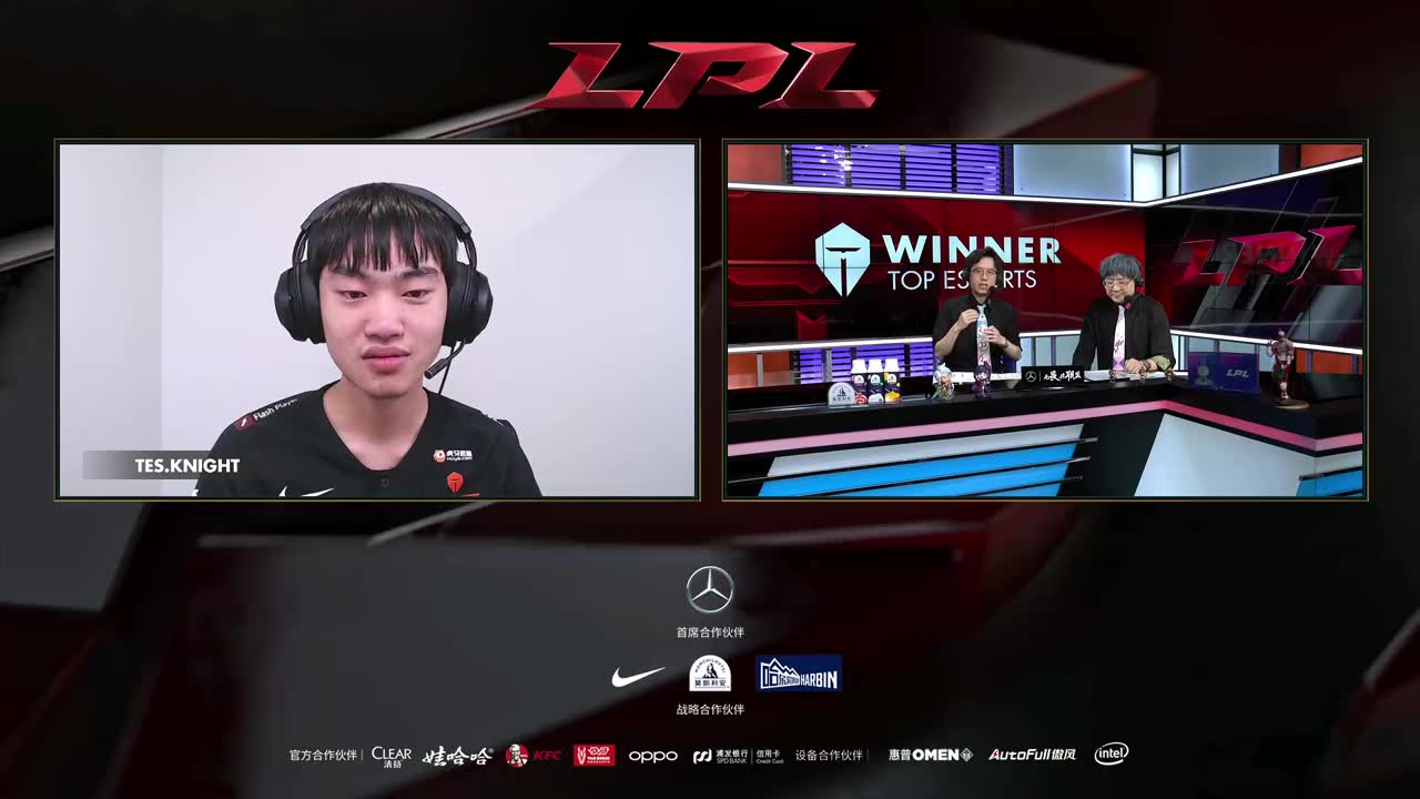 赛后采访knight:今天打得挺好的