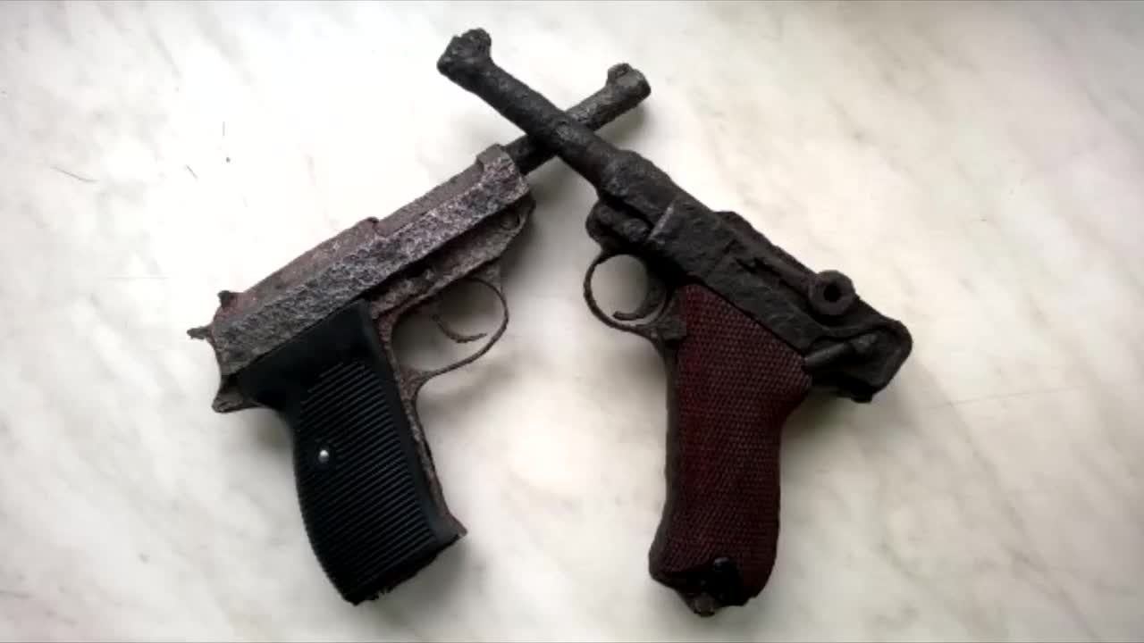 老外探索二战遗迹找到的,保存很完好