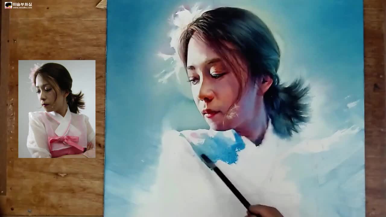 一个不错的写实人物肖像水彩画视频教程