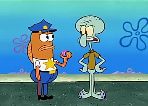 海绵宝宝:章鱼哥被警察罚去义务社区扫垃圾,是为什么呢?