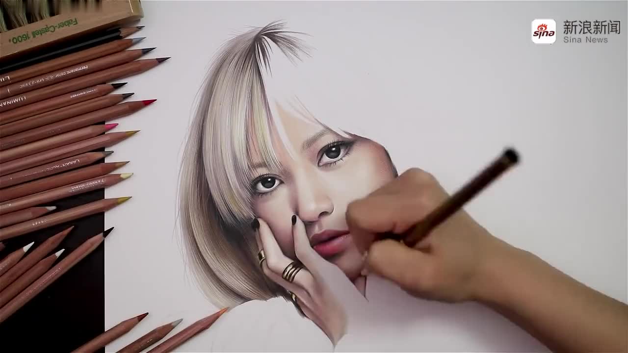 彩铅手绘jenniedrawholic