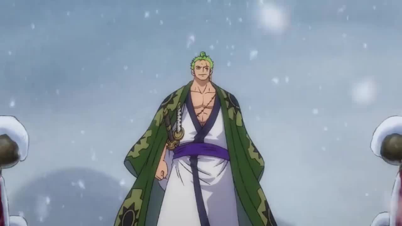 索隆拿到名刀秋水笑了,黑道秋水隐藏了前所未有的力量