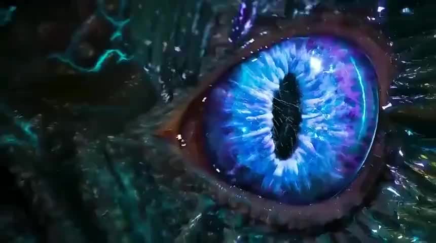 黑化的东方恶龙,肆意横飞,最后的眼睛好漂亮