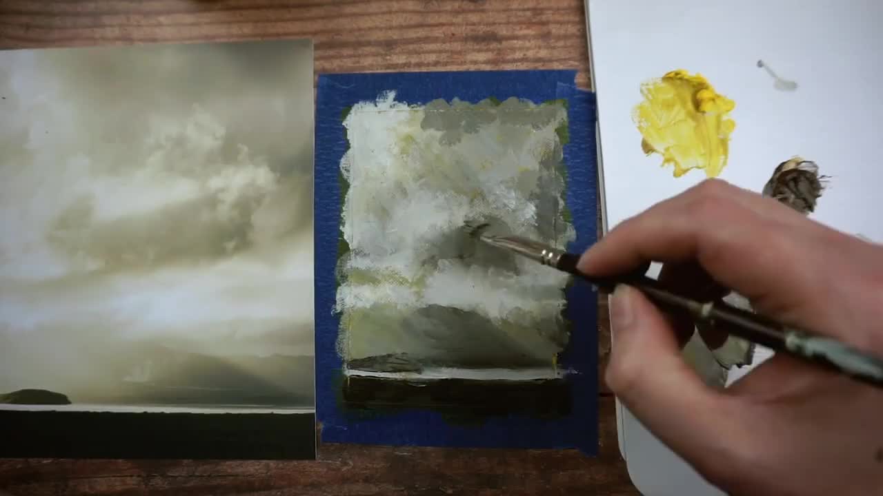 水彩vs丙烯酸颜料,情绪山水画用啥更能表达情绪?