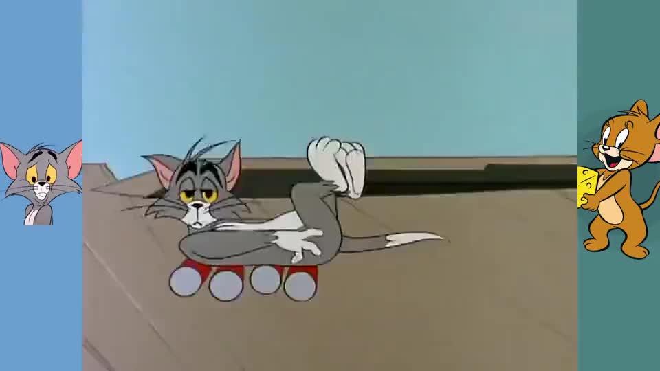 猫和老鼠:杰瑞灵机一动,让黄猫和汤姆互打,自己吃东西,太机智