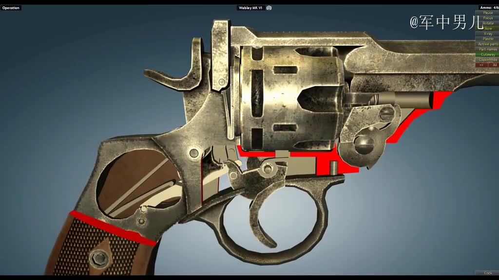 靶场实测韦伯利转轮手枪,退弹的时候,直接把枪掰开!