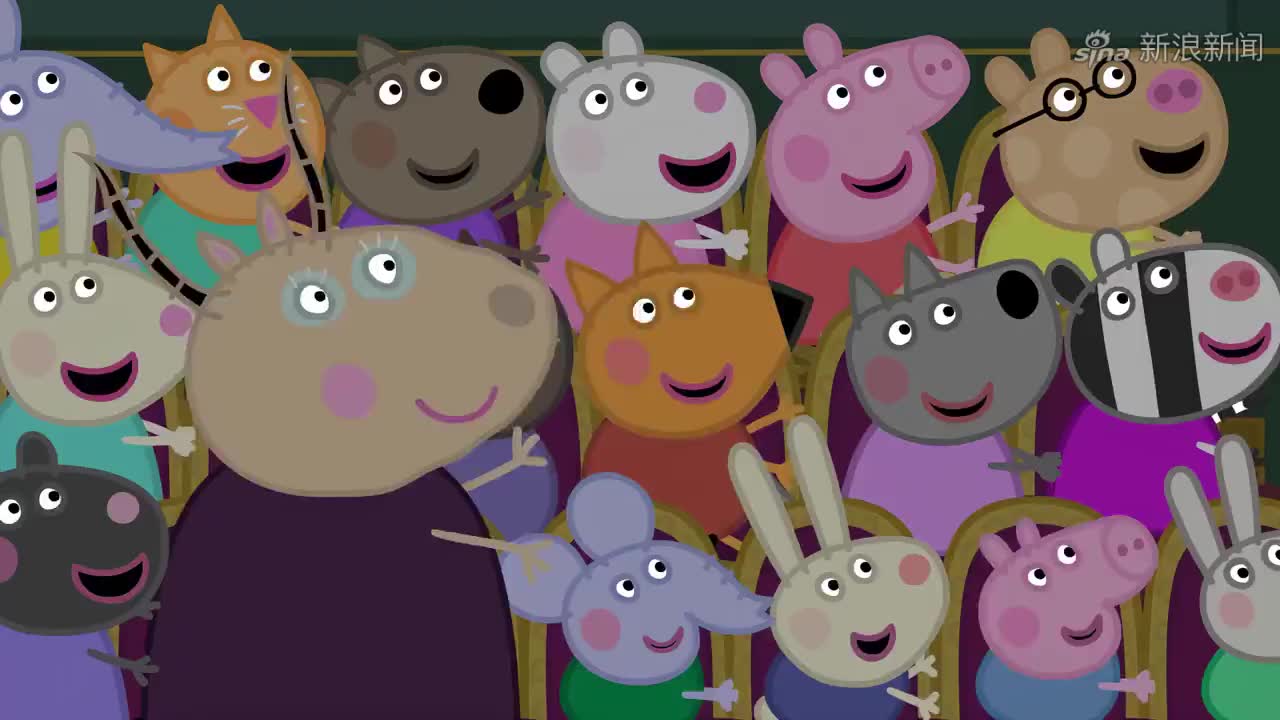 小猪佩奇:小兔子瑞贝卡的三角龙汽车玩具分享