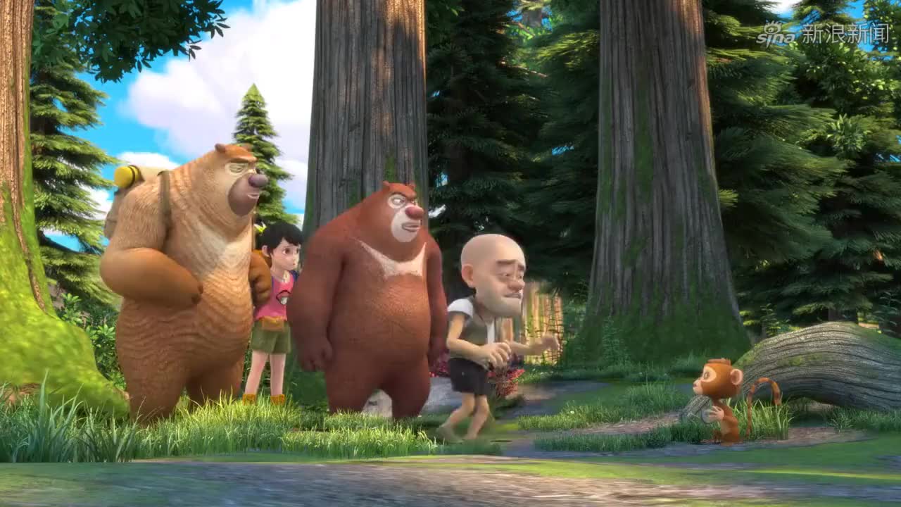 熊出没那么大一块浮雕被光头强一再修改变成这么小一点点