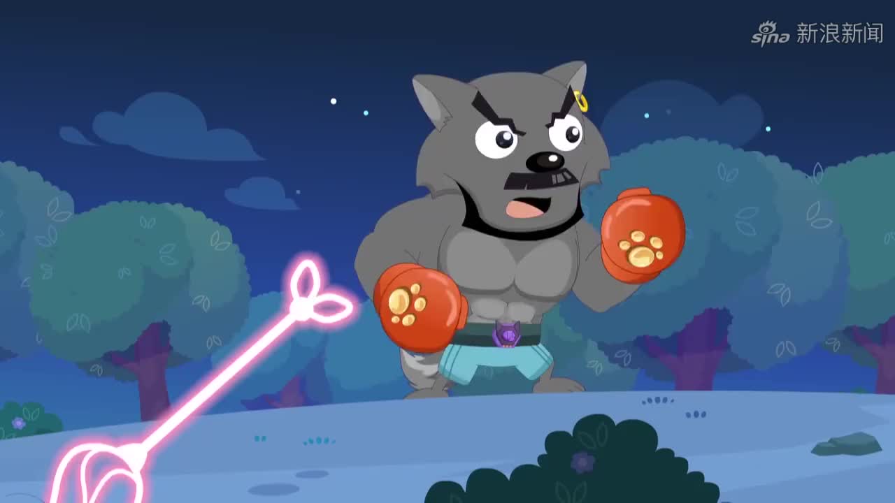 喜羊羊拳击狼不抗饿一饿就没能量了力气都没有了