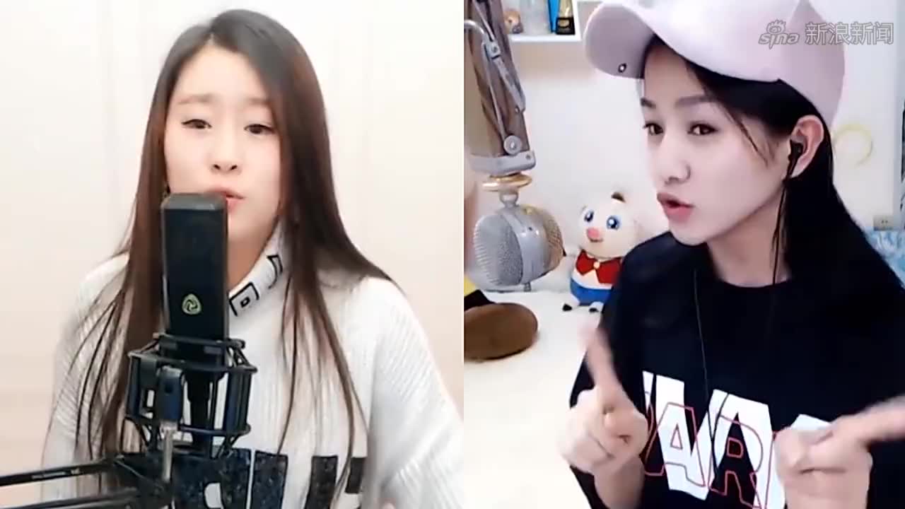 网红女主播文儿和菲儿合唱《夜之光》嗨翻天了!