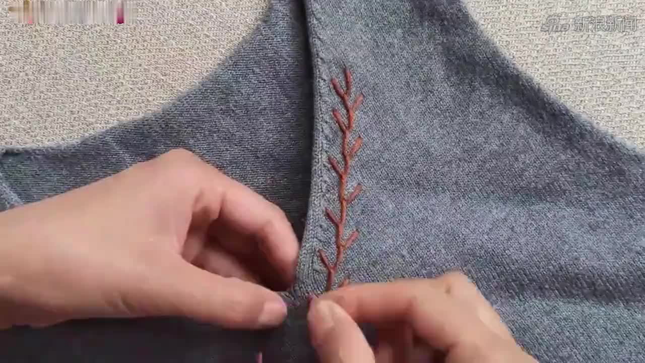 手缝梅花花边,3种刺绣针法,装饰衣服美美哒,简单漂亮,真实用