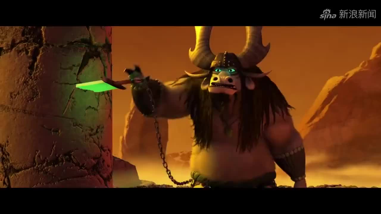 功夫熊猫3:大反派霸气出场,没想到叫两个路人破功了