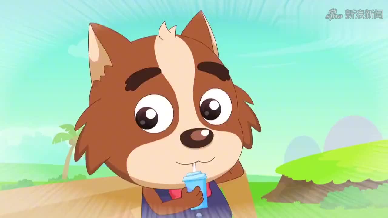 羊羊小侦探:牧牧在锻炼呢,可是好累啊,他都被累趴下了