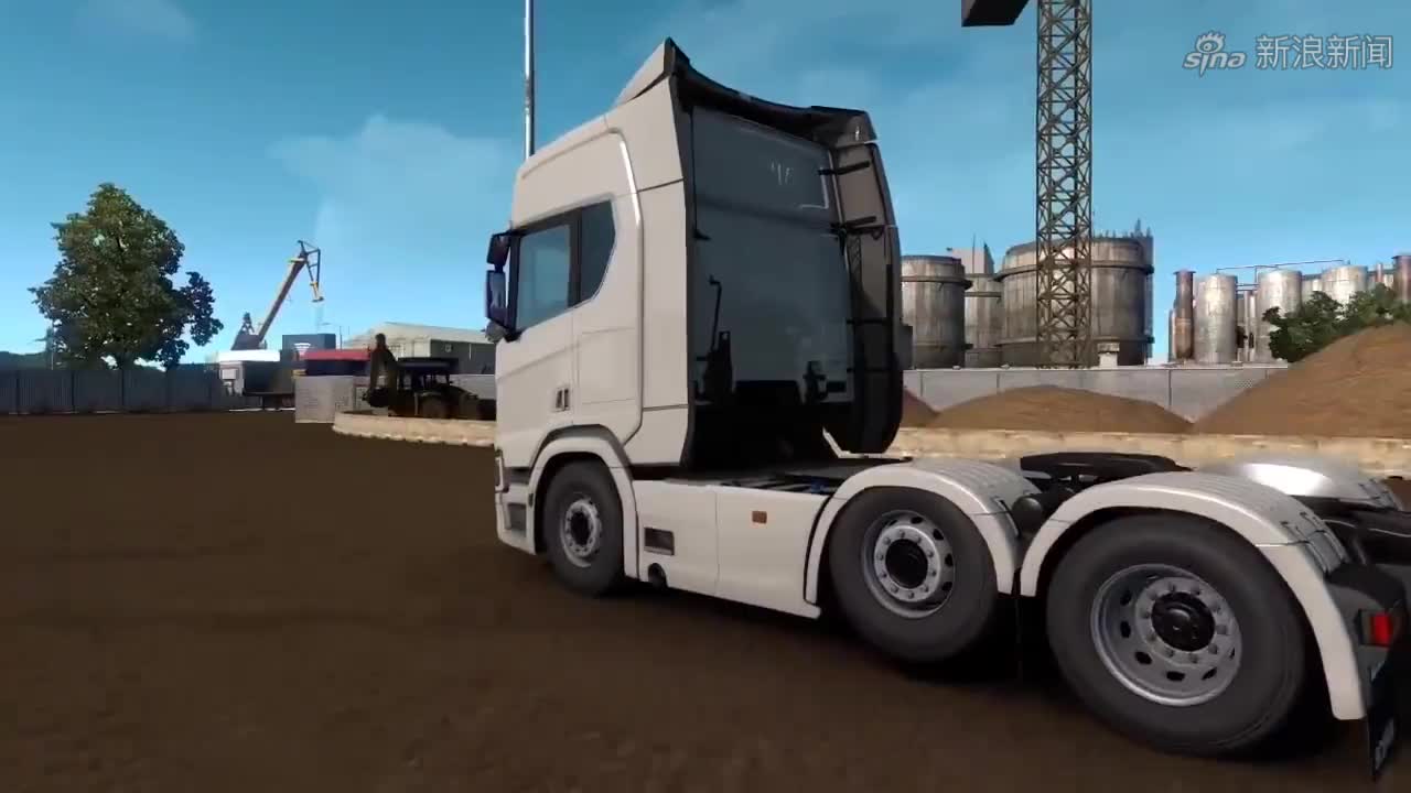 欧卡2:公交车被困,开着卡车来救援,惊险