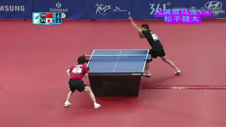 乒乓网红尹航的真实水平有多高?看看他和国乒队长马龙的这场大战