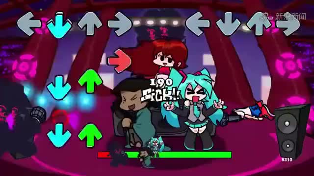 fnf黑色星期五之夜:说唱大战,sunday和初音vs腐坏男友!