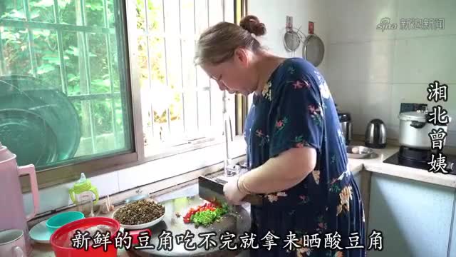 家里的豆角被虫吃掉,曾姨一口气全部摘回来,中午煮一锅豆角焖饭