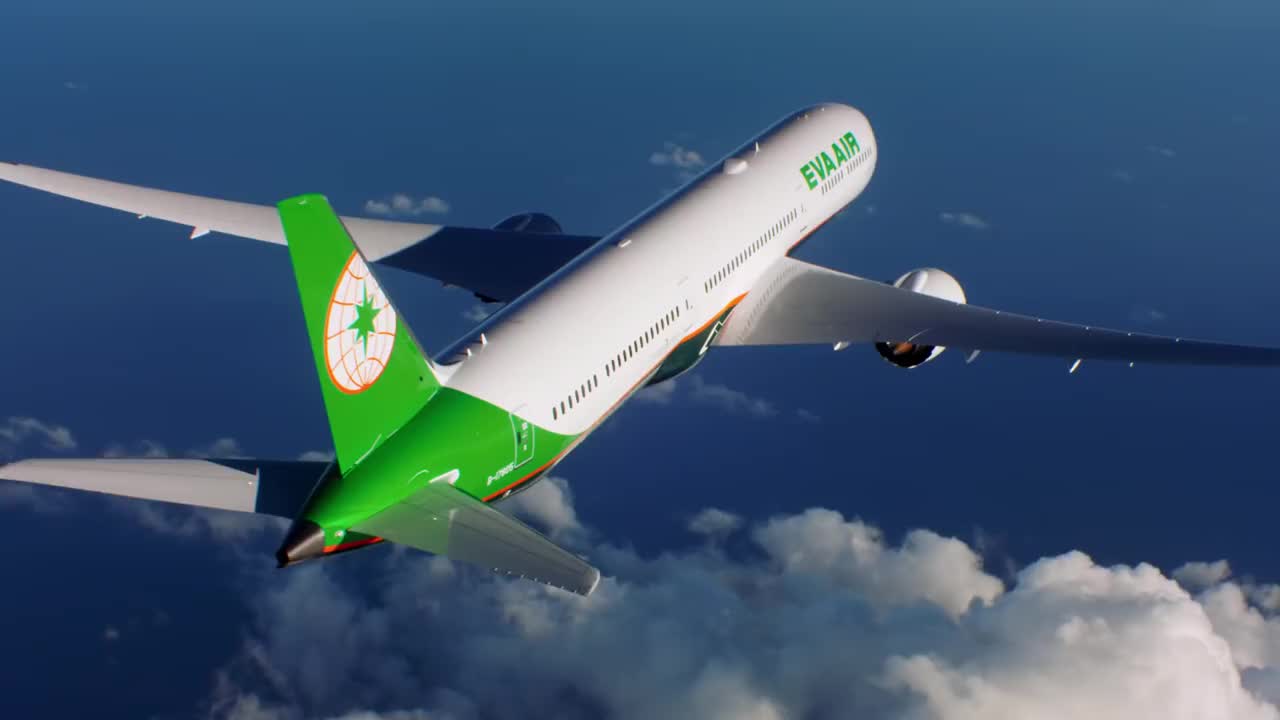 eva air 长荣航空 - 波音787-10空拍影片 —