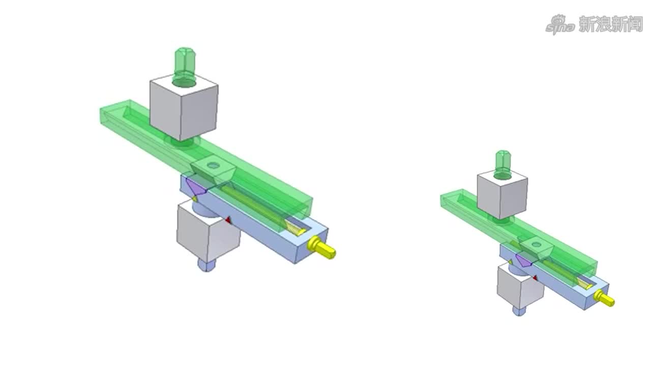 角往复到单向旋转机构运行原理