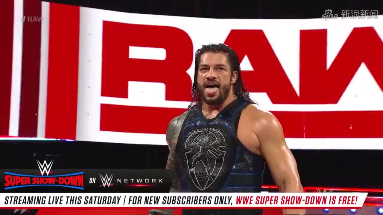 wwe:罗门伦斯对战道夫齐格勒,飞冲肩制服炫耀哥!