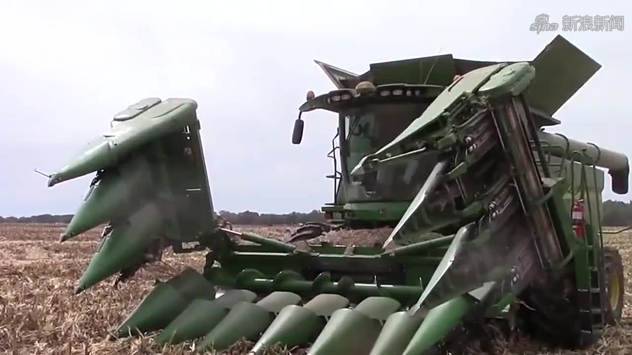 魔性导弹式农业车,玉米头和s770组合,简直是奇了