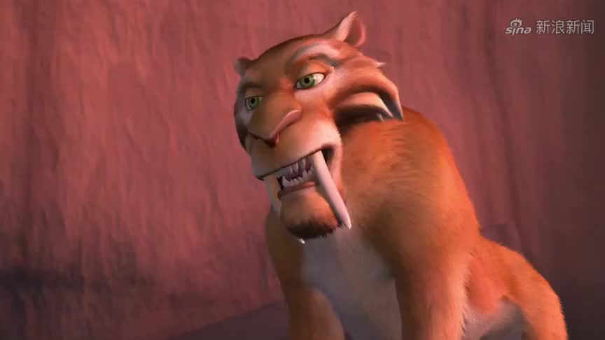 冰川时代:树獭把野人小孩送回部落,被剑齿虎袭击,多亏靠山出现