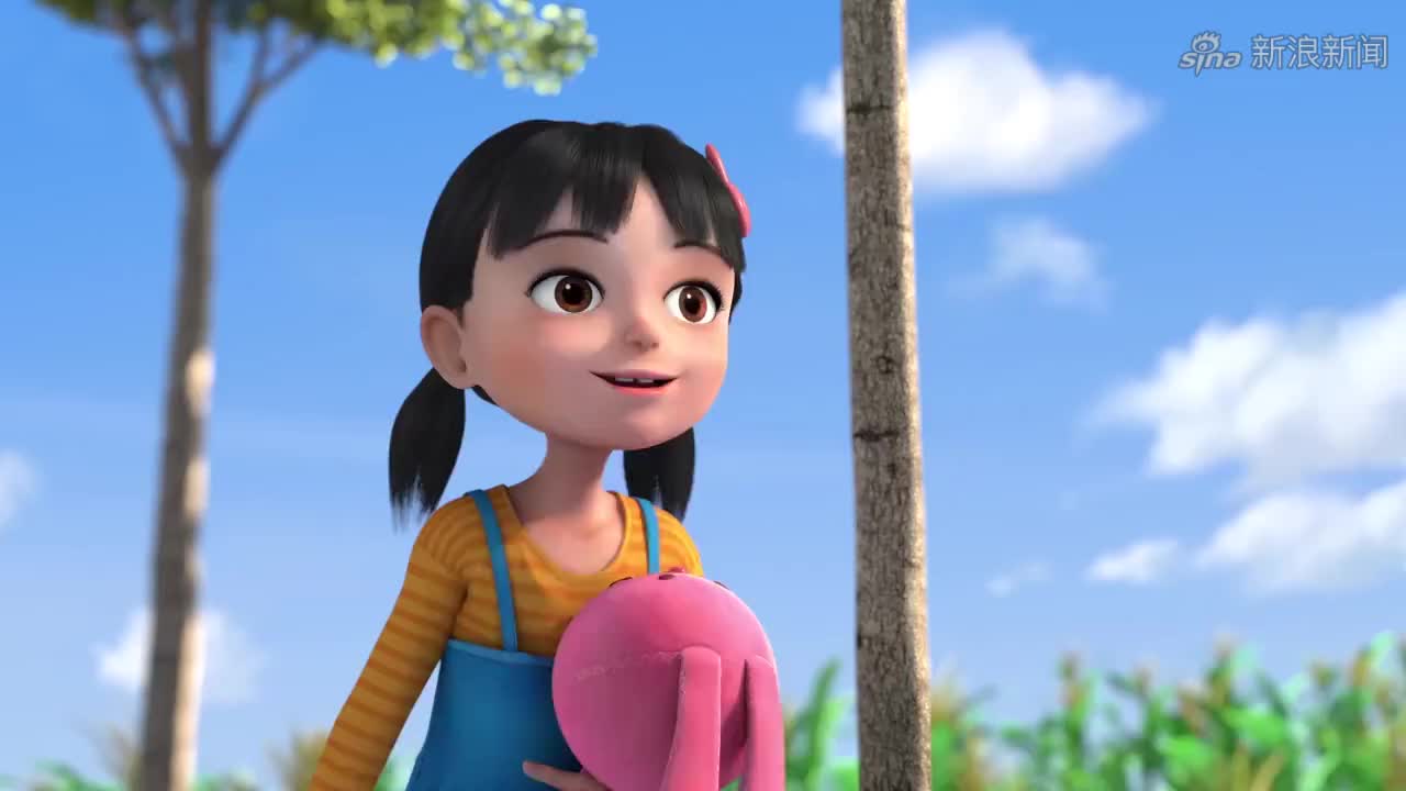 乡村小女孩说爸爸妈妈外出抓钱去了,她感冒了,奶奶给她买的有药