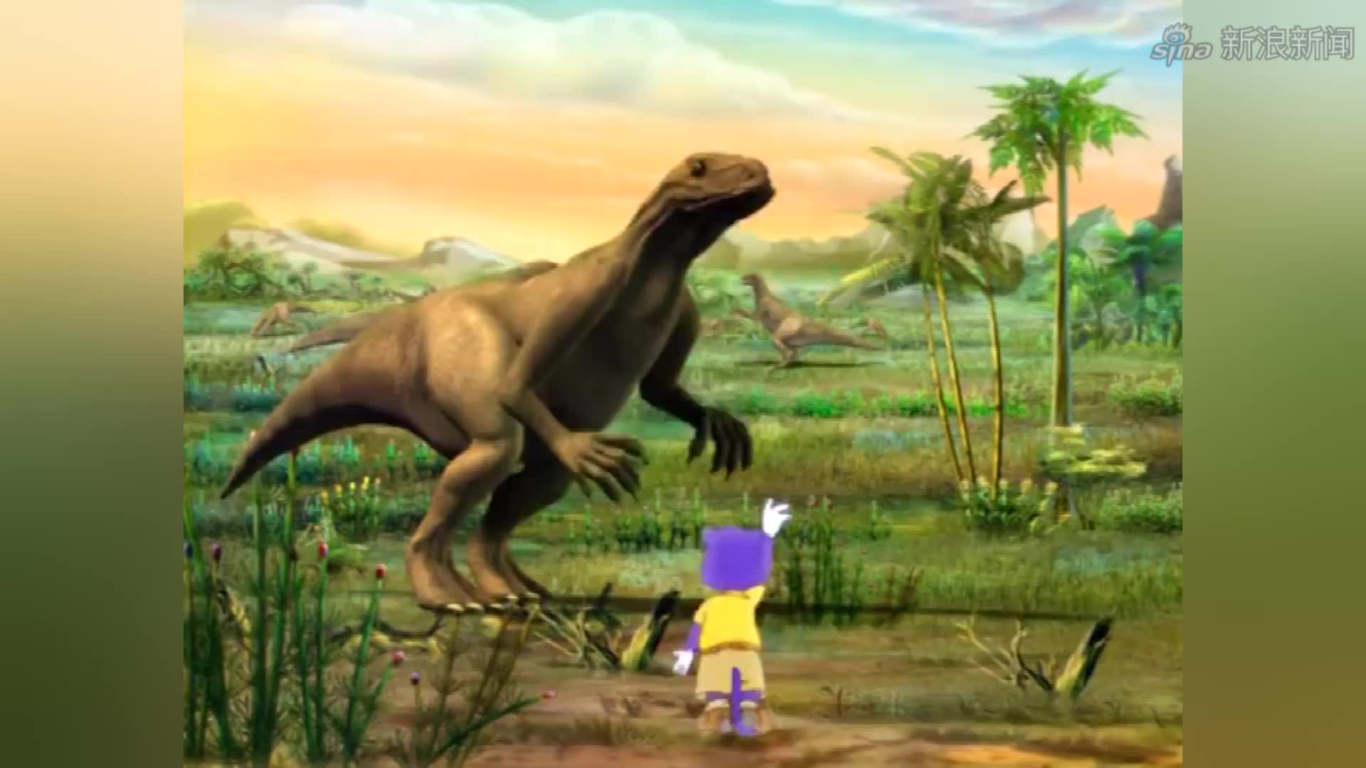 蓝猫淘气:蓝猫吃了豹子胆,敢教训起霸王龙来,屁股要被摔惨了