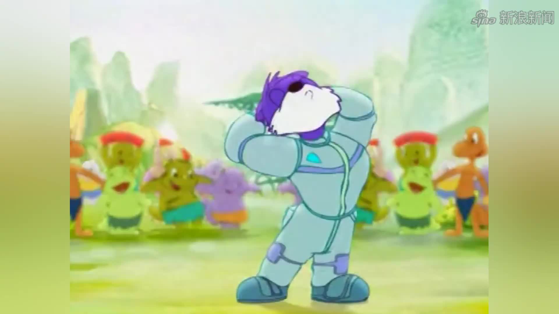 蓝猫淘气:蓝猫太爱显摆了,刚潜入恐龙部落,就耍起蓝色光波拳