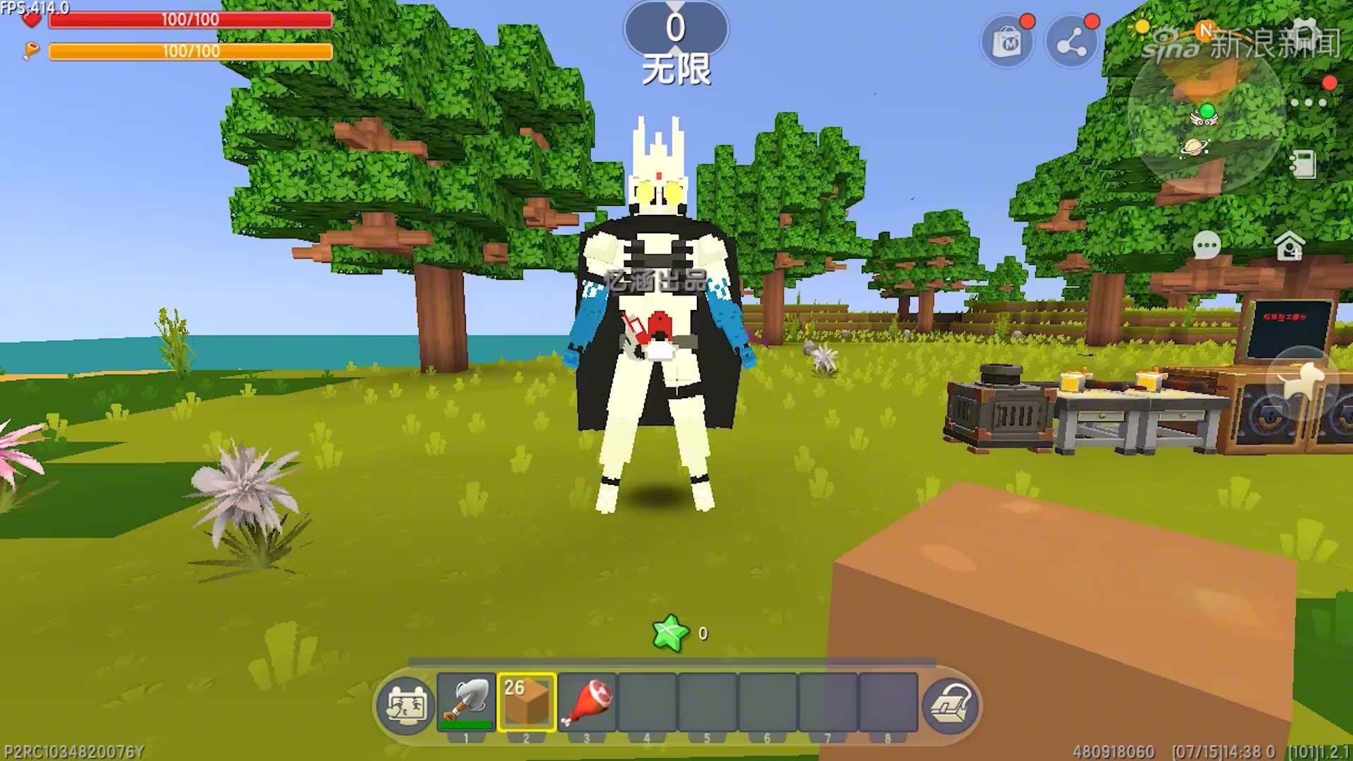 迷你世界:房主能变身假面骑士!土块造神装,开局就能手撕虚空兽