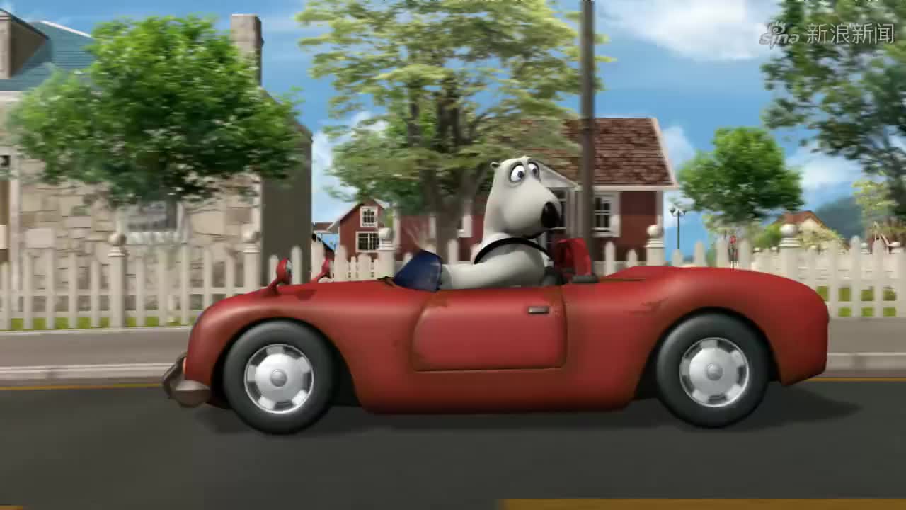 倒霉熊:倒霉熊下车捡东西,结果车自己开走了,真是太可怜了