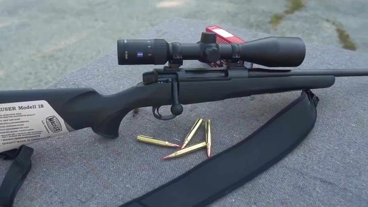 毛瑟m18栓动步枪,配备高清瞄准镜射击测试,枪法想不准都难