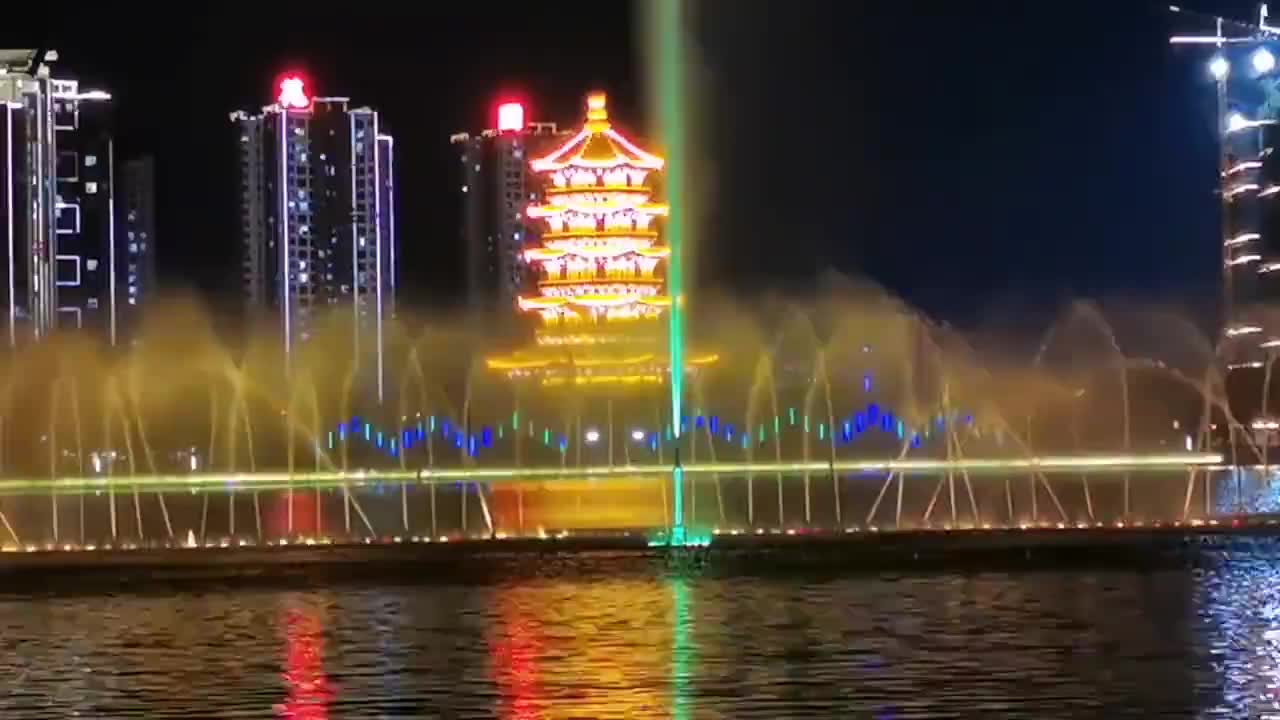 泰山西湖音乐喷泉