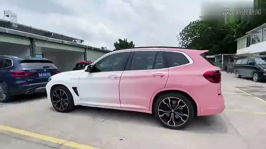 这台x3改的挺不错呀抖音汽车宝马宝马x3m改色贴膜mpower