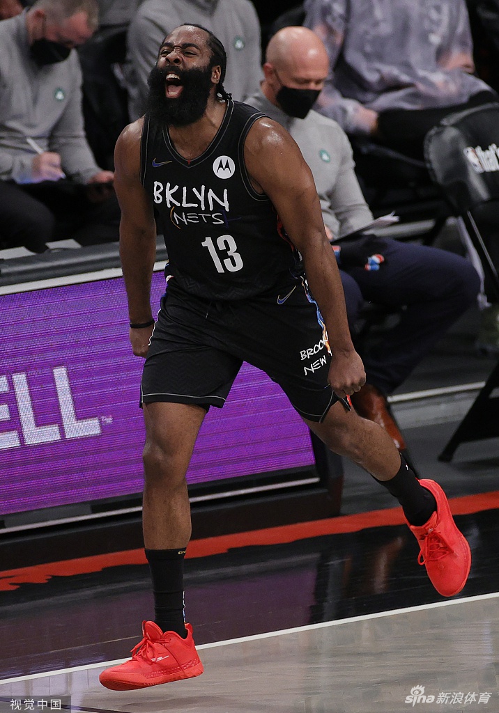 [NBA季后赛]篮网4-1淘汰凯尔特人 哈登砍三双