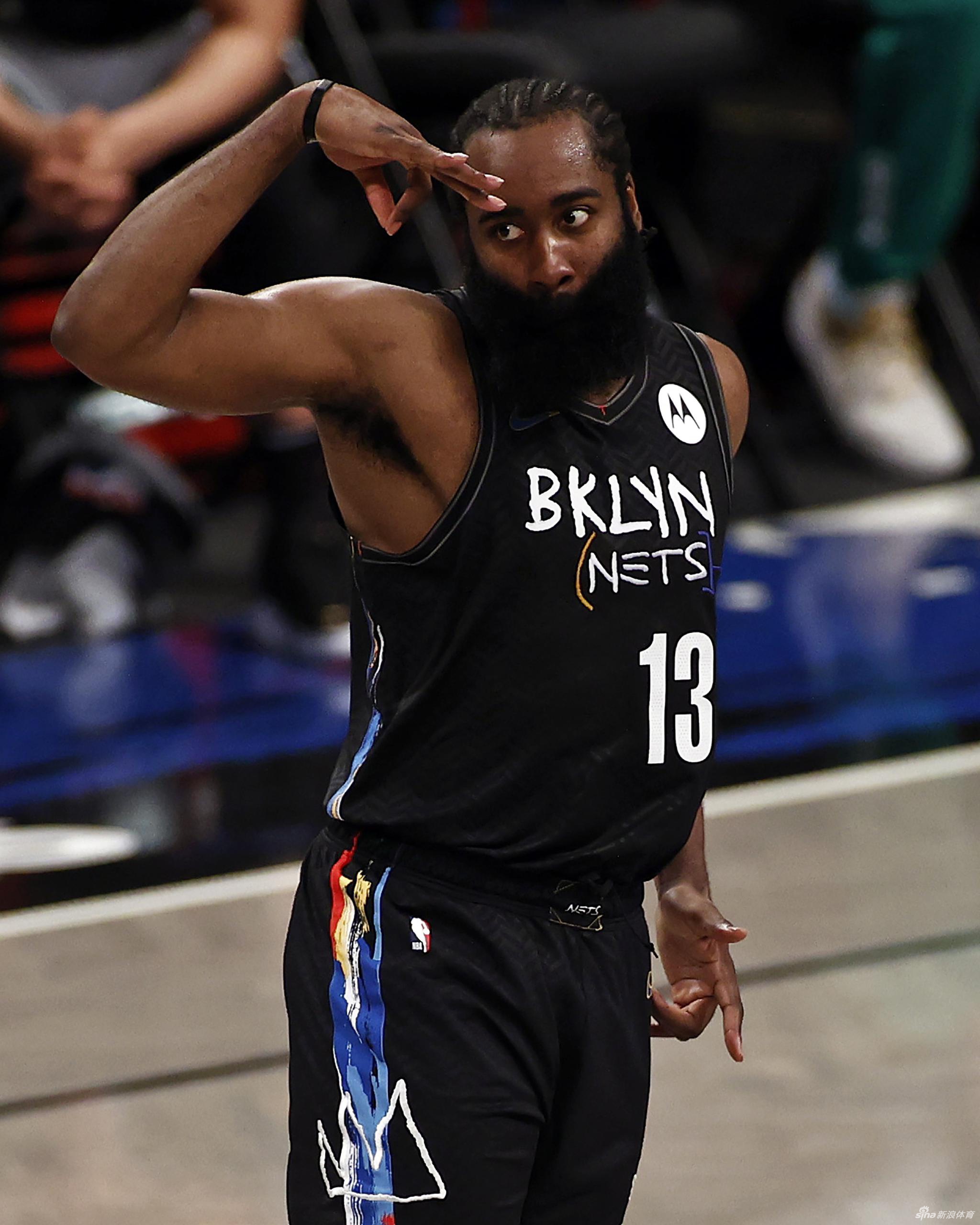 [NBA季后赛]篮网4-1淘汰凯尔特人 哈登砍三双