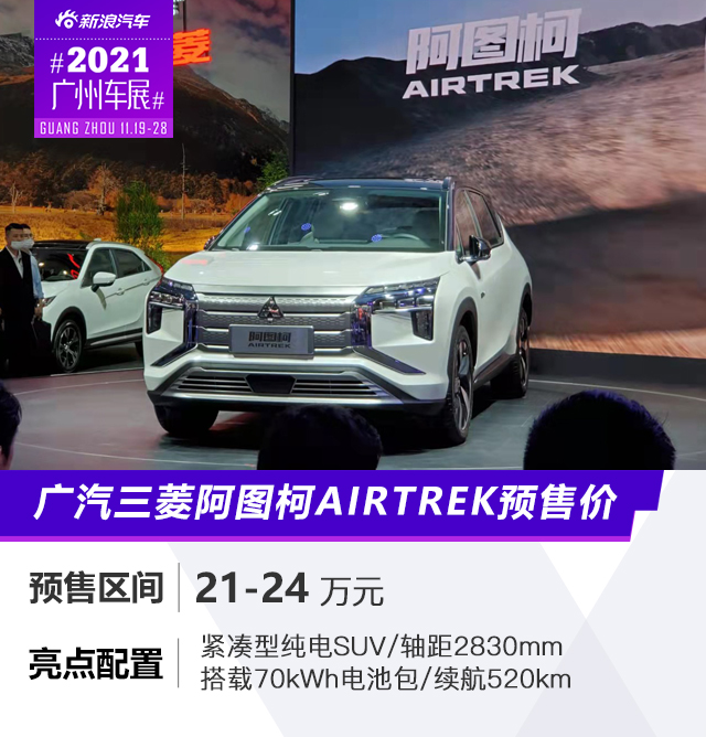 2021广州车展：广汽三菱阿图柯AIRTREK公布预售价