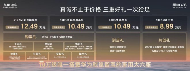 预售价10.49万元起 星海V6开启预售