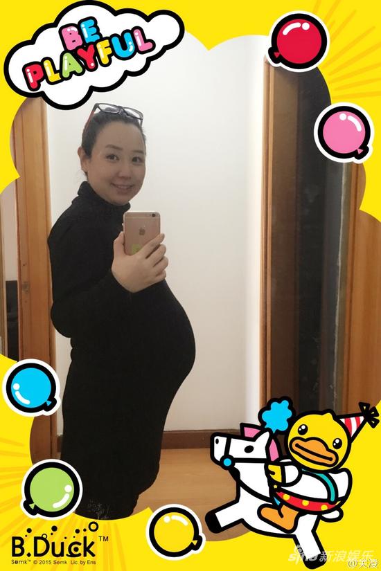关凌晒素颜大肚照获祝福 希望二胎生女孩