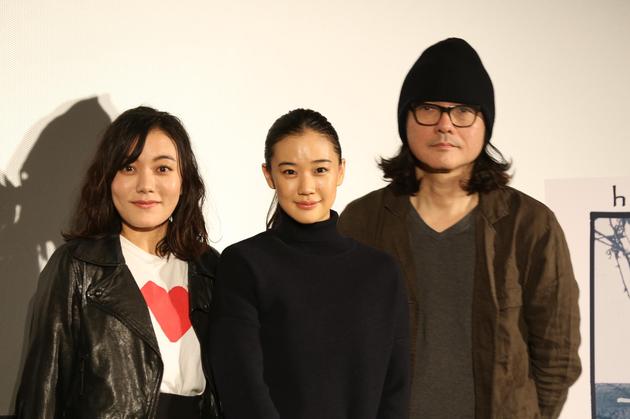 铃木杏（左起）、苍井优、岩井俊二在东京电影节进行映后对谈