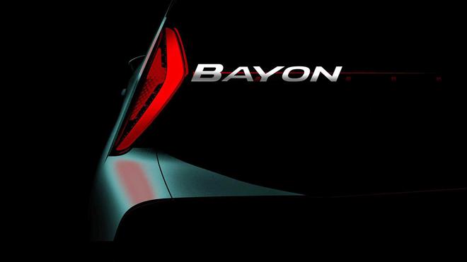 现代全新Bayon小型SUV最新预告图曝光 采用箭头图案尾灯设计