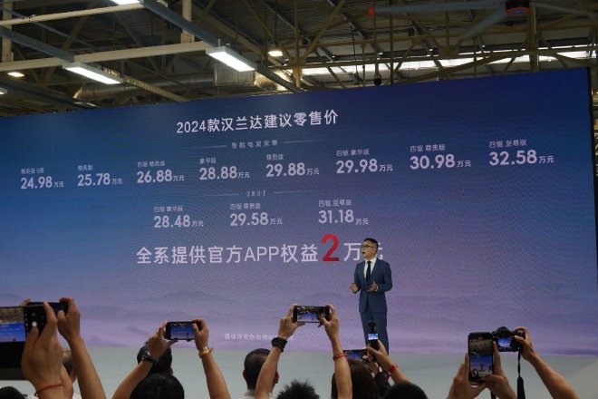 官降至高5.3万 广汽丰田2024款汉兰达权益价22.98万起