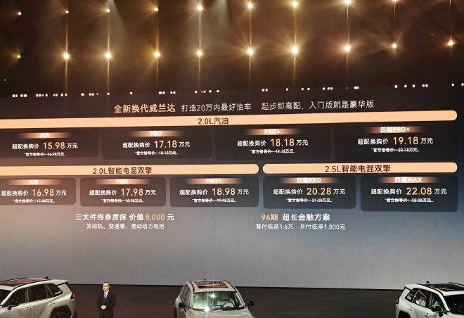 售16.98万元起 全新换代威兰达正式上市